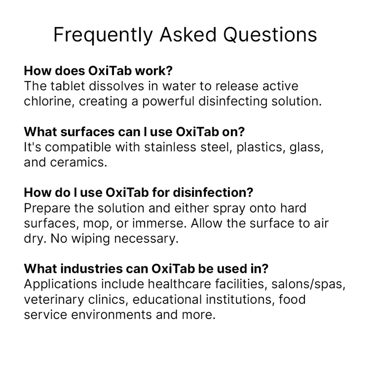 OxiTab Disinfecting Tablets - Sample Pack (5 Tablets, 13.1g)
